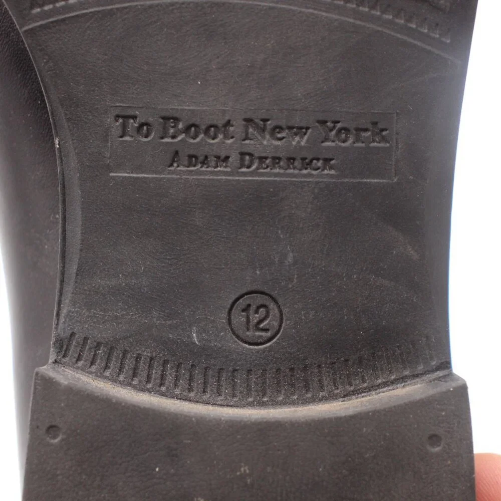 To Boot New York Penny Loafer Black Leather Shoes Men's Size 12 Made In Italy_3